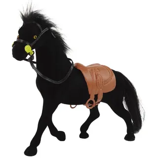 Lean Toys Schwarzer Bauernhof Samtpferd figurine