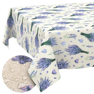 ANRO Tischdecke abwaschbar Rechteckig 140 x 100 cm Violett
