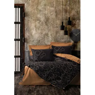 L'Essentiel Linge de Maison, Dawn- CTN6270, Kupfer,Schwarz, Bettdecken, 100% Baumwolle ranforce - Kupfer, Schwarz