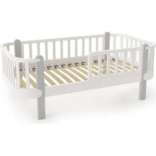 FURNLUX Kinder-einzelbett Etude Grau 80x160cm / Hauptfarbe: Grau / Abmessungen: 88 x 65 x 165 cm - Grau