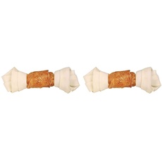 Trixie 31324 Denta Fun Knotted Chicken Chewing Bone, 18 cm, 120 g (Packung mit 2)