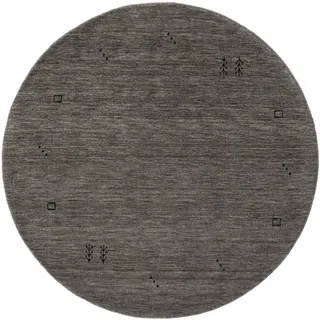 benuta Nest Wollteppich rund Jamal Grau ø 200 cm rund , Textil , Orientalisch , Rund , 200x200 cm , Gots , pflegeleicht , Teppiche und Böden, Teppiche, Schafwollteppiche