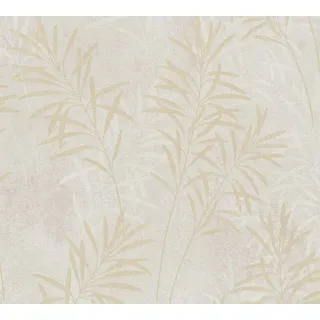 Livingwalls Tapete Floral Creme Grau Gold Terra 389193 - Vliestapete Pflanzen - 10,05 m x 0,53 m Made in Germany