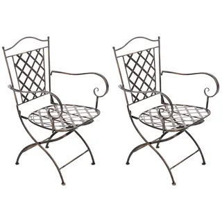 CLP Stühle Adara handgefertigte Gartenstühle aus Eisen bronze - Bronze