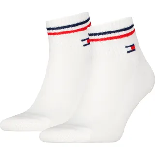 Tommy Hilfiger Unisex Quarter Socken, weiß, 39-42, EU