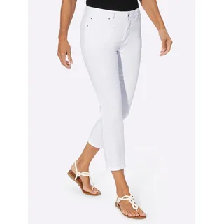 7/8-Jeans CASUAL LOOKS, Damen, Gr. 40, Normalgrößen, weiß (wollweiß), 97% Baumwolle, 3% Elasthan, unifarben, 7/8-Länge, Jeans 7/8-Jeans
