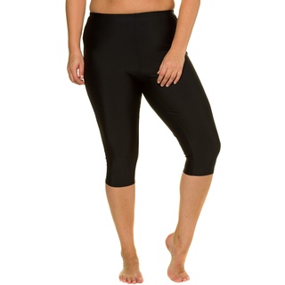 Ulla Popken Damen Schwimm-capri Badehose, Schwarz, 60 EU