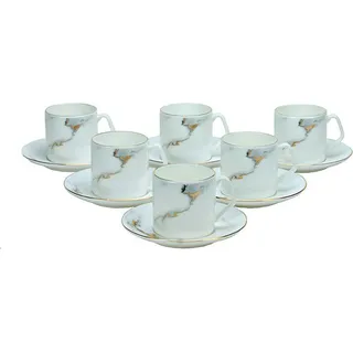 Bricard Drancy 12 Teiliges Kaffeetassen Set Modern, Weiß - Weiß