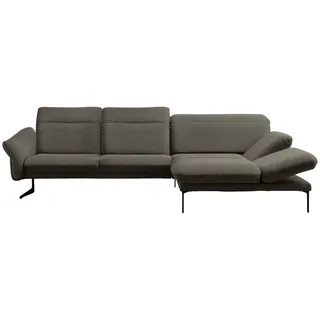 Himolla Ecksofa , Graubraun , Textil , Ottomane rechts, L-Form , 299x203 cm , Blauer Engel, Goldenes M, Made in Germany, Emas , Typenauswahl, Lederauswahl, Stoffauswahl, Sitzqualitäten, Hocker erhältlich, individuell planbar , Wohnzimmer, Sofas & Couches, Wohnlandschaften, Ecksofas