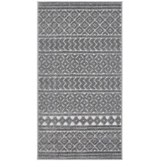 andiamo In- und Outdoor Teppich Layton - Schlichter und pflegeleichter Outdoorteppich, Wohnzimmerteppich, Küchenteppich - Größe: 80 x 150 cm, Farbe: Grau