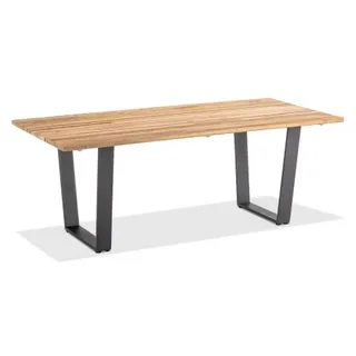 Niehoff Gartentisch 220 x 95 x 76 cm Teakfarben/Grau