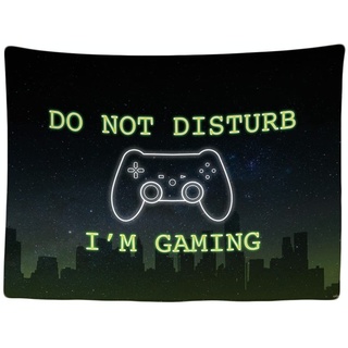 Ulticool - Wandteppich Tapestry Dekoration Wohnung - Do not disturb I am gaming - 200 x 150 cm groß - Wandtuch Wandbehänge - Accessoires für Schlafzimmer Wohnzimmer Kinderzimmer