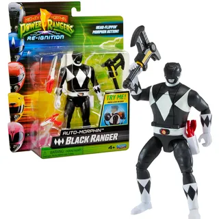 Power Rangers Auto-Morphin 2-in-1-Figur mit Gelenken 15 cm Schwarz/Mehrfarbig
