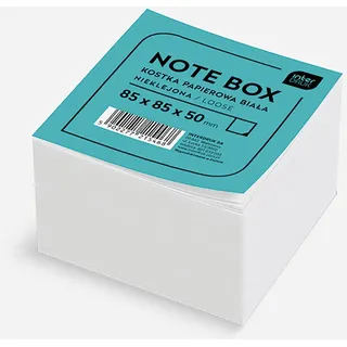 Interdruk Zettelklotz - Notizklotz - Ersatzpapier für Zettelbox - 85 x 85 x 50 mm - Circa 500 Lose Blätter - Weiß