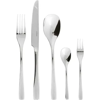 SAMBONET 30 teiliges Service Monoblock Sintesi Mirror Stahl - Silber