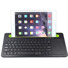 HDWR Tastatur mit Touchpad, Bluetooth 3.0, Ständer für Telefon oder Tablet, Multipairing, Dreikanalbetrieb, Geräuschloser Betrieb, Energiesparend, typerCLAW BM110