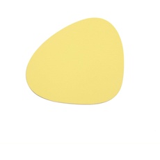 LindDNA Glasuntersetzer Curve aus recyceltem Nupo Leder in der Farbe Yellow mit Einer Größe von 11x13cm, 981027