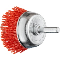 Bild Topfbürste ungezopft TBU grob (RED) | Ø 50 mm Schaft-Ø 6 mm RED-Filament-Ø 1,27 mm | 43740165 – für Bohrmaschinen
