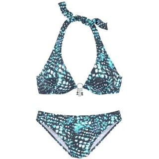 Bruno Banani Bügel-Bikini Damen marine-bedruckt Gr.36 Cup B