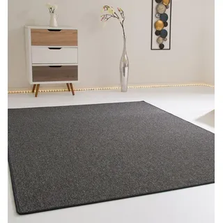 Steffensmeier Schlingenteppich Meddon, Esszimmer, Flur, für Haustiere geeignet in Anthrazit, GUT Siegel Zertifiziert, Größe: 100x200 cm