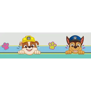 AG Design Selbstklebende Bordüre Paw Patrol, AWBD 8013 | Wasserfest Kinderzimmer Wand Dekoration | Wandbordüre für Mädchen und Junge | Folie, Mehrfarbig | Breite 500 cm x Höhe 13.8 cm