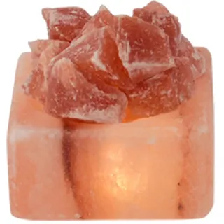 HIMALAYA SALT DREAMS Salzkristall-Tischlampe »Petite«, Leuchtmittel LED-Modul   LED wechselbar, Handgefertigt aus Salzkristall - jeder Stein ein Unikat, H: ca.4 cm, orange