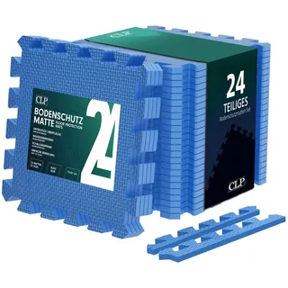 CLP Bodenschutzmatte 24er-Set Blau , Kunststoff , 30x30 cm , Teppiche und Böden, Bodenbeläge, Bodenzubehör, Bodenschutzmatten