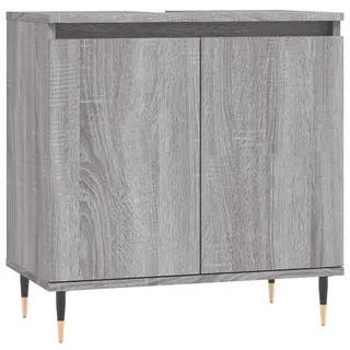 vidaXL Badschrank Grau Sonoma 58x33x60 cm Holzwerkstoff - Grau