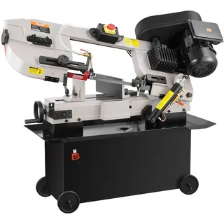 Vevor Metallbandsäge 17 x 30 cm mit Untergestell, 1,1 kW-Motor, 0-45° Winkeleinstellung, variable Geschwindigkeit
