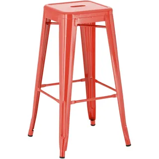 CLP Barhocker Metall rot , Rot , 43x76x43 cm , Esszimmer, Barmöbel, Barhocker