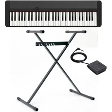 CASIO Home-Keyboard »Piano-Keyboard-Set CT-S1BKSET«, (Set, inkl. Keyboardständer, Sustainpedal und Netzteil), schwarz