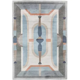 benuta Pop Teppich Mara Multicolor/Blau 200x300 cm , Textil , Rechteckig , 200x300 cm , Gots , wasserabweisend , Teppiche und Böden, Teppiche