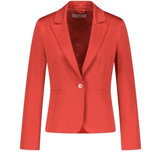 Gerry Weber Damen Klassischer Blazer mit Revers Langarm, Manschetten unifarben Tangerina 38