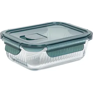 Vorratsdose Vorratsbehälter Vorratsgefäß Firschhaltedose REMMIE Glas rechteckig M 0,64 l HOMLA - Transparent