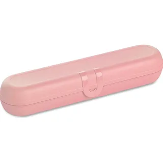 Koziol KLIKK Besteck-Etui ohne Besteck, Besteckbox to go, Outdoor Besteck-Behälter für Camping, Wiederverwendbare Besteck-Verpackung, Bestecktasche, Besteckdose, Pale Rosette