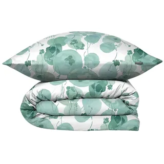 SCHIESSER Mia Floral Mint 135 x 200 cm + 80 x 80 cm