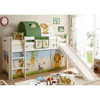 TICAA Spielbett Manuel 90 x 200 cm Kiefer massiv weiß