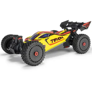 ARRMA Typhon Mega 4X4 RTR 1:8 Ferngesteuerter Buggy Basher Monster Truck, mit Bürstenmotor, ohne Akku und Ladegerät, Gelb