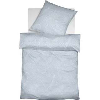 Bettwäsche FLEURESSE "Provence Prestige 344104", blau (himmelblau), B/L: 155cm x 220cm, 1 Stk., 1 Stk., Halbleinen, B/L: 80cm x 80cm, 2 Stk., Halbleinen, Obermaterial: 70% Baumwolle, 30% Leinen, Bettwäsche, Bettwäsche