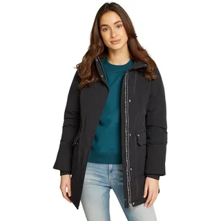 Tommy Jeans Damen Parka mit Kapuze, Schwarz (Black), S