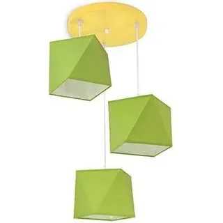 Hängelampe Kinderlampe für Kinderzimmer schöne Hängeleuchte Metall verschiedene Varianten 299-E3D (Grün) - Grün