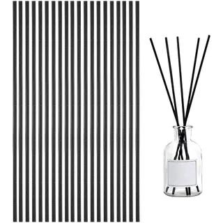 20 Stück Duftstäbchen Schwarz 30 cm, Diffuser Stäbchen Ersatz für Raumduft, Fiber Aroma Stäbchen für Zuhause und Büro, Hohe Saugfähigkeit Zubehör