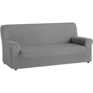 Textil-home Elastischer Sofabezug TEIDE, Sofahusse Couchbezug - 3 Sitzer - 180 a 240 cm. Farbe Grau