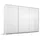 Schwebetürenschrank OTELI 278 x 233 x 68 cm Weiß