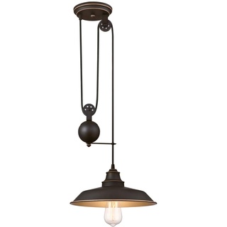 Westinghouse Lighting 63632 Einflammige Pendelleuchte für den Innenbereich, Ausführung in geölter Bronze mit Akzenten, Geölte Bronze, Pendelleuchte mit 1 Lampe