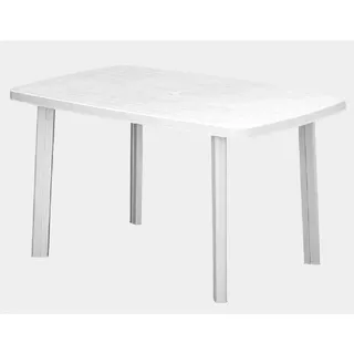PROGARDEN Gartentisch 140 x 90 x 72 cm weiß