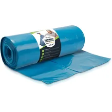 Müllsäcke 120L Blau 10 BEUTEL - Extrem Reißfest - Abfallsäcke - Abfall Beutel XXL - Typ 100 Extra - Müllbeutel 120 L - 70 μ - 700x1100 mm - LDPE - Großer Müllsack - 120 Liter - Super Stark Mülltüten