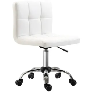Homcom Bürostuhl, Ergonomischer Schreibtischstuhl ohne Armlehne für Büro, Kunstleder , Kunststoff , 46x92x51 cm , Büromöbel, Bürostühle, Drehstühle