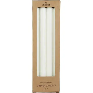 Weihnachtskerzen Set - 4 Stimmungsvolle Kerzen für Festliche Dekoration - Weiß