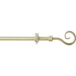 GARESA Vorhangstange Clara 1-läufig Ø 16 mm 100 cm Gold/Weiß